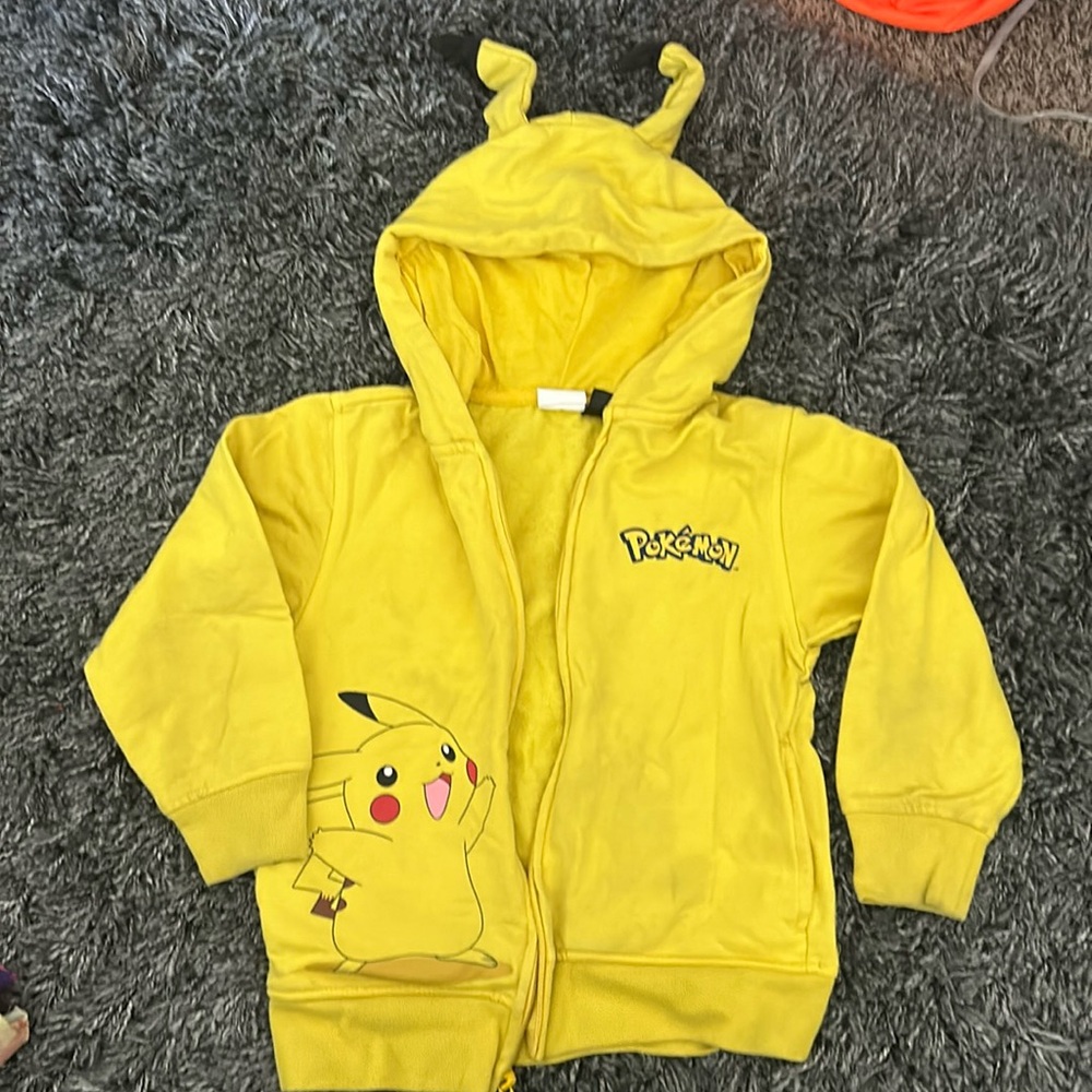 Pokemon pikachu kids fleece (with ears)